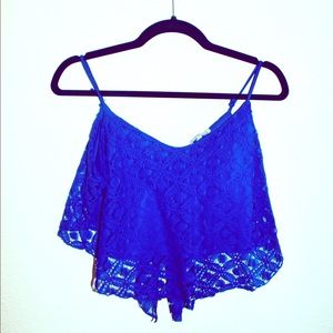 Charlotte Russe Lace Crop Top